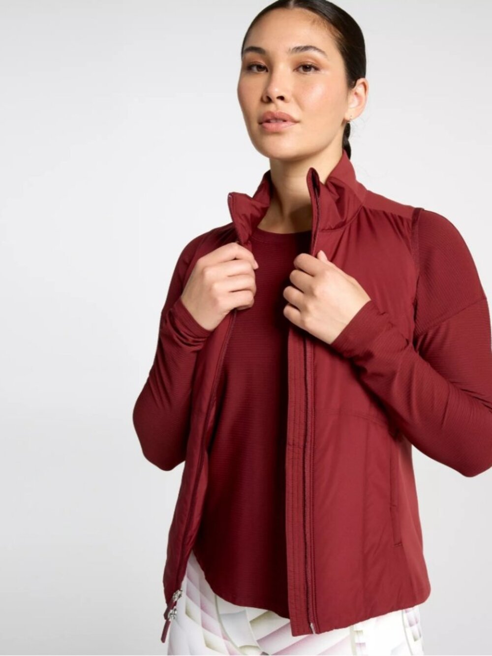 Calia Women's Cold Dash Vest in Deep Merlot size S NWT $98